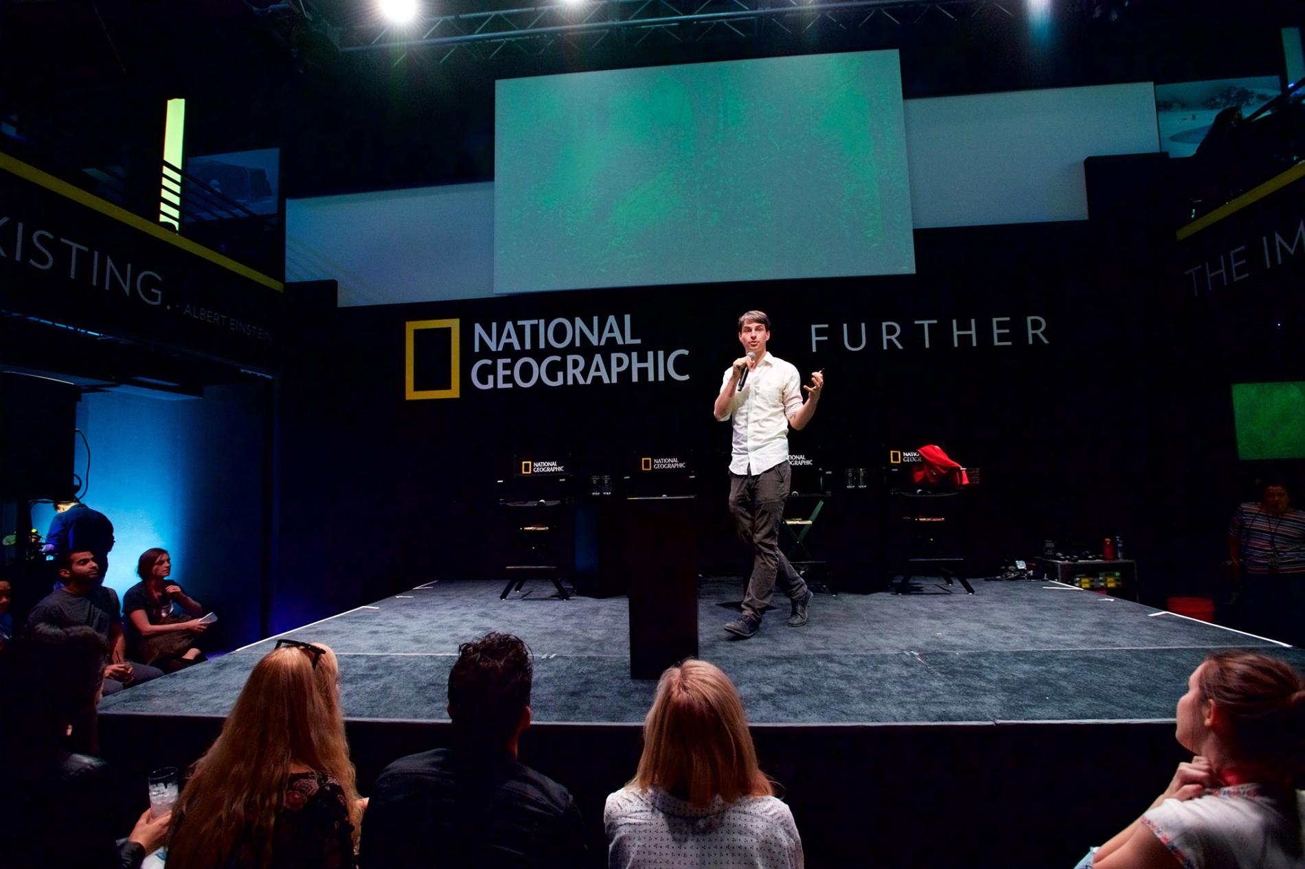 White spoke at National Geographic's "Further Base Camp" earlier this year in Austin, Texas.  PHOTOGRAPH BY EARL GIBSON III, GETTY IMAGES FOR NATIONAL GEOGRAPHIC
