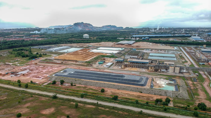 About 30% of the 1.5 million tons of residue stored on Lynas's facility in Malaysia is slightly radioactive and covered with a black lining. SAVE MALAYSIA STOP LYNAS