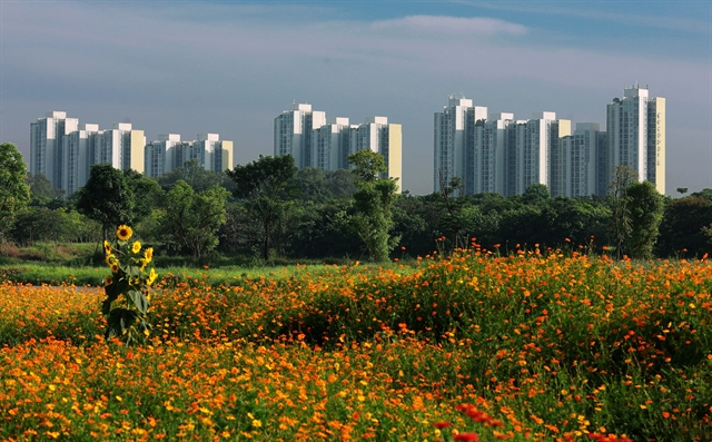 Part of Ecopark - a model of green urban area in Vietnam. (Photo: VNA)