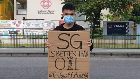 Climate change activists test strict Singapore protest laws