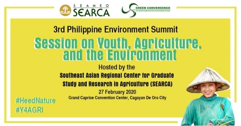 SEARCA to host youth session of the 3rd PH Environment Summit