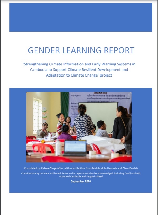 Gender Learning Report: ‘Strengthening Climate Information and Early Warning Systems in Cambodia to Support Climate Resilient Development and Adaptation to Climate Change’ project